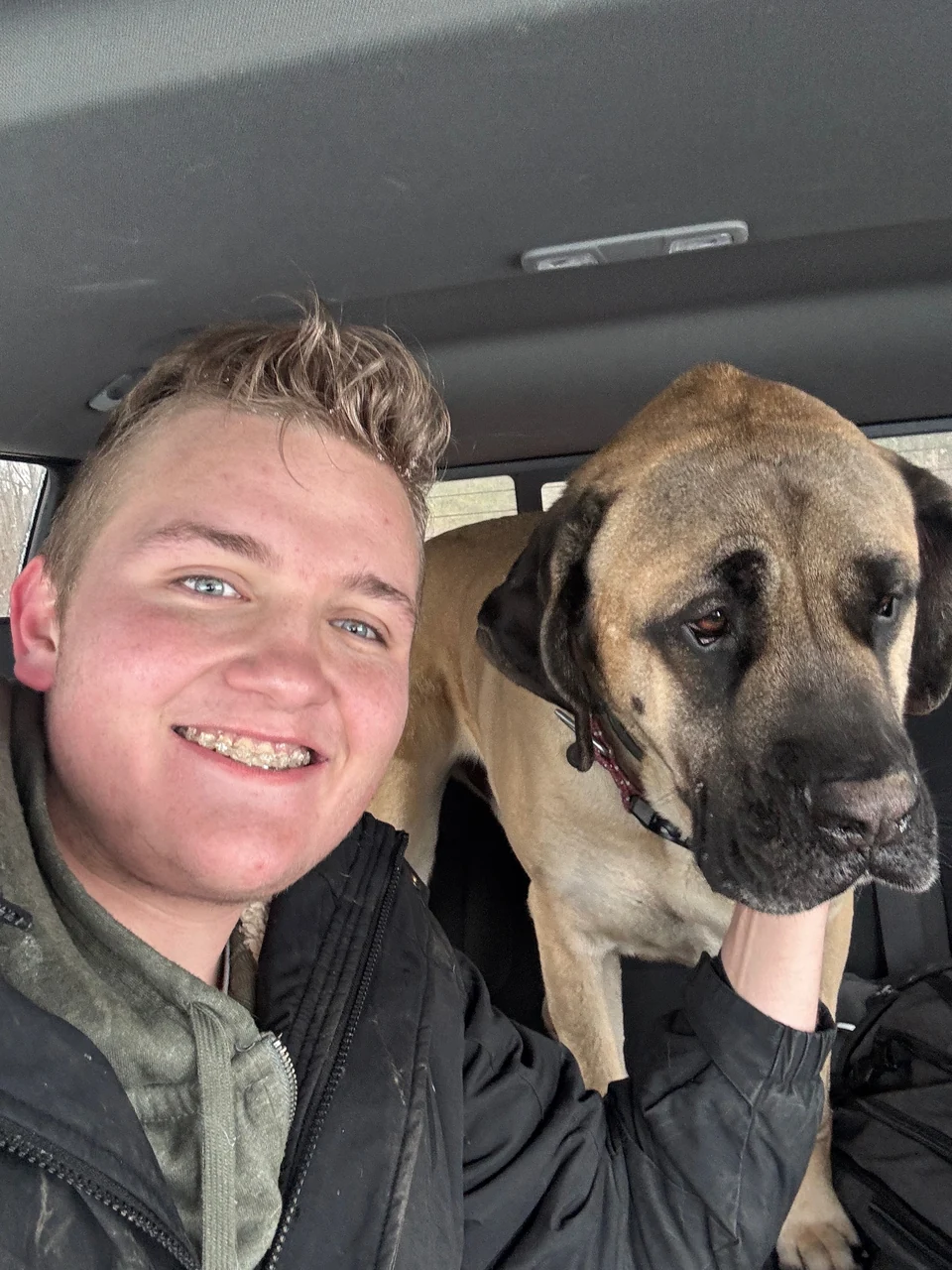 Donovan with Magnus, his English Mastiff